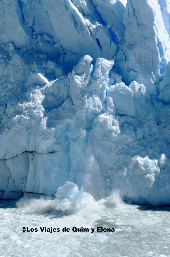 Hielo cayendo en El Perito Moreno