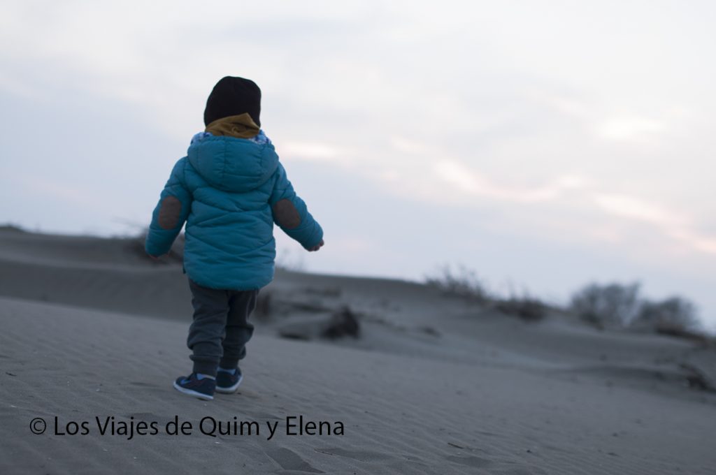 Éric en la playa de la Punta del Fangar