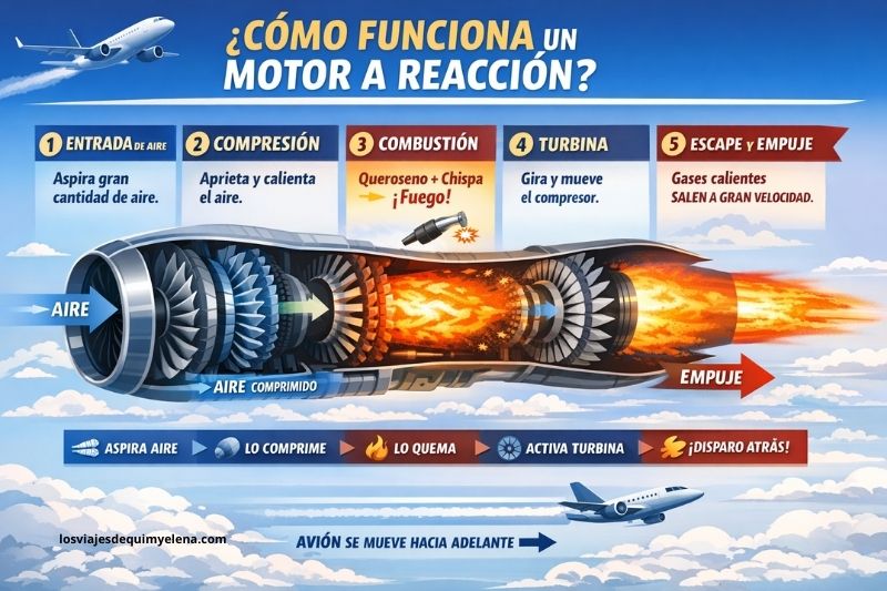 Cómo funciona un motor a reacción
