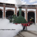 La locomotora Mataró en acción en el museo del ferrocarril de cataluña