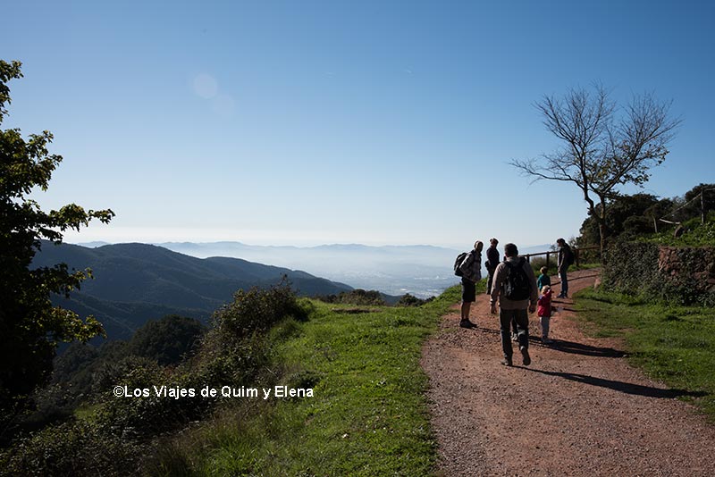 Hacia el inicio del circuito del Montseny