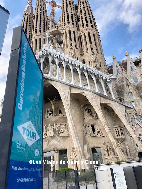 Parada de Sagrada Familia de la Ruta Azul del Bus Turístic