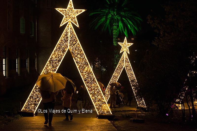 Llums del Sant Pau en Navidades en Barcelona