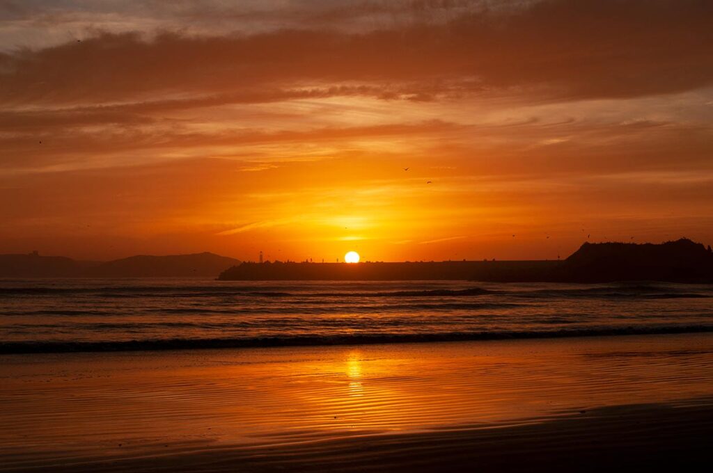 Marruecos, viajes en familia, atardecer en Essaouira