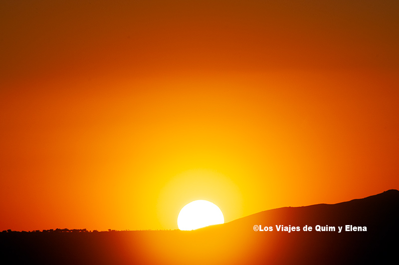 Puesta de sol en Red Valley en Capadocia