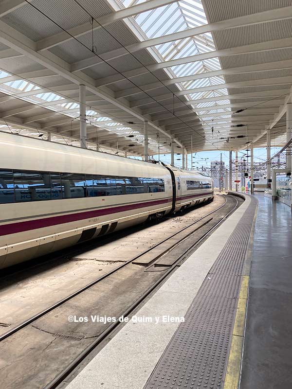 En la estación de Atocha, listos para viajar en tren