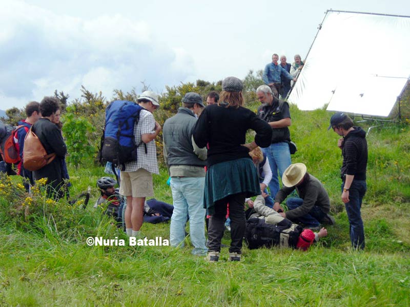 Rodaje de la película "Al final del camino"
