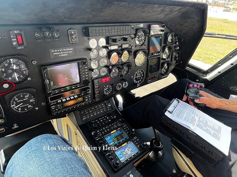 Cuadro del helicóptero, después de hacer el paseo sobre Barcelona