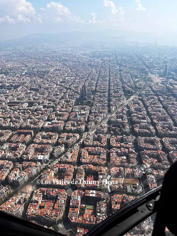 Sobrevolando Barcelona en helicóptero