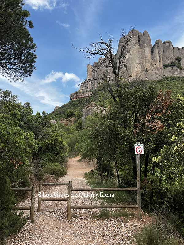 La valla en el Collet de Guirló