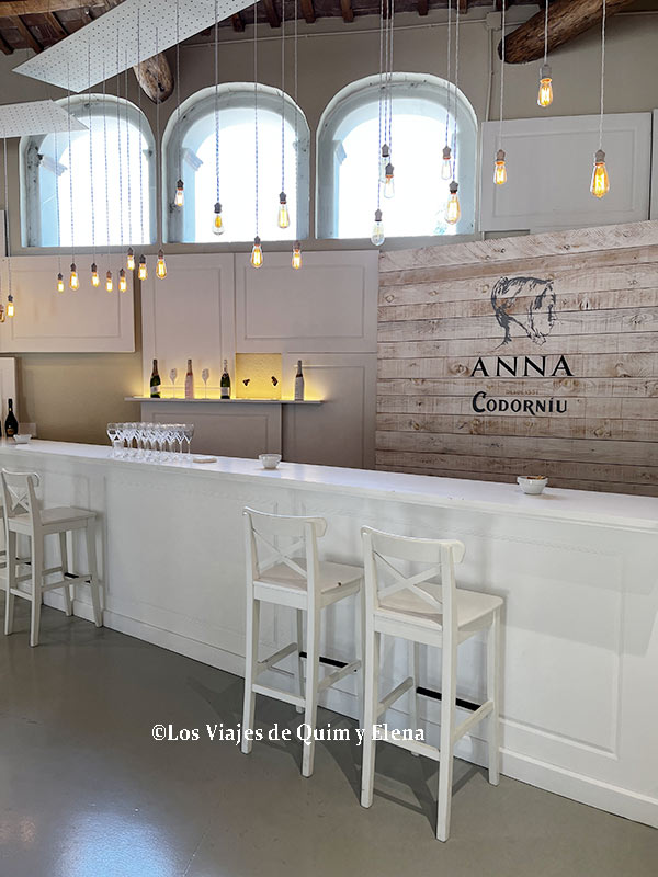 Espacio Anna, durante la visita guiada a las Cavas Codorníu