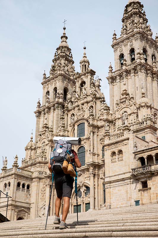 Peregrino en Santiago de Compostela