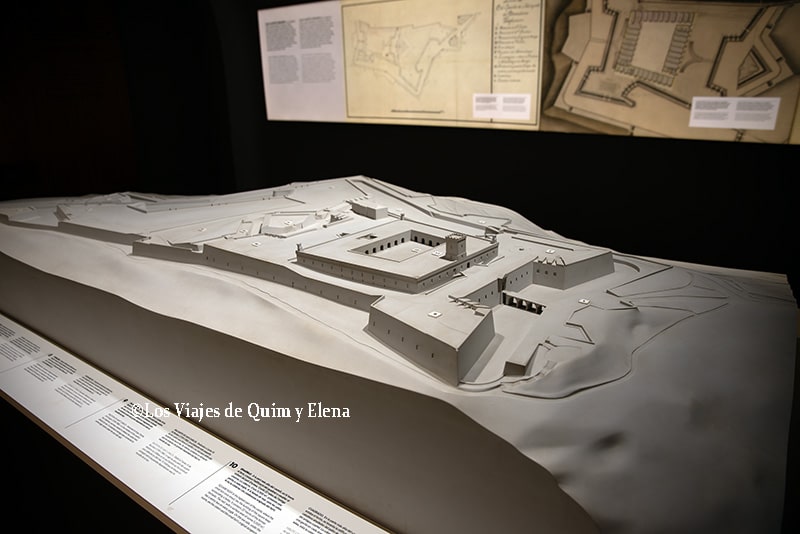 Maqueta en la exposición permanente del Castell de Montjuic