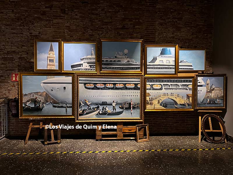 Venecia en aceite, Instalación