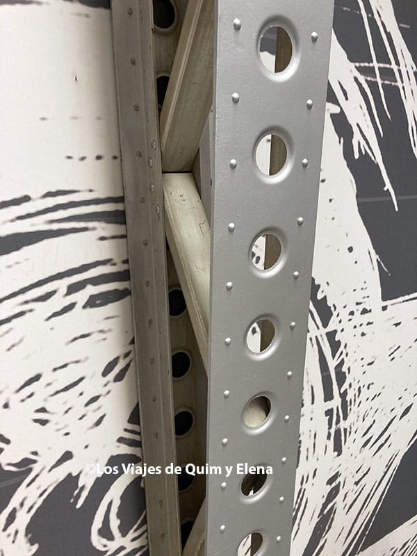 Detalle de la estructura de aluminio