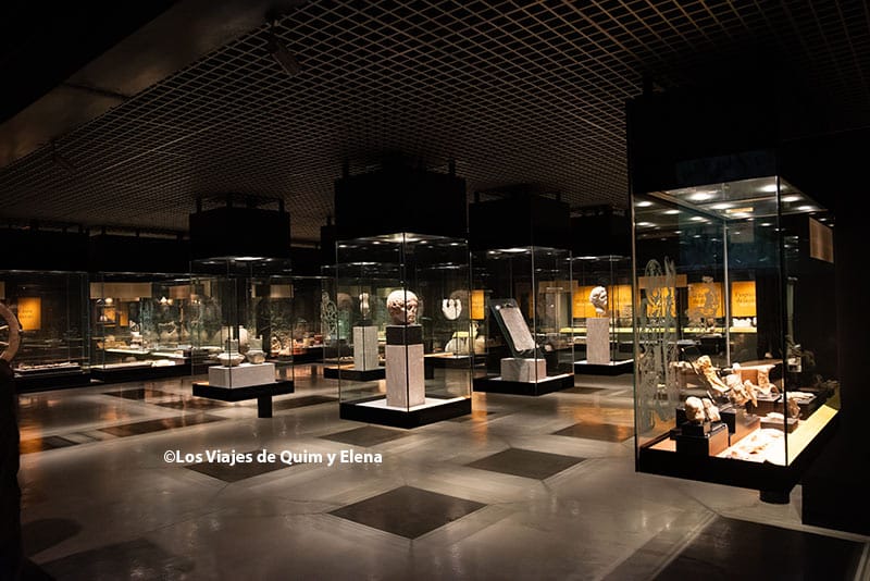 Zona de exposición de las piezas encontradas