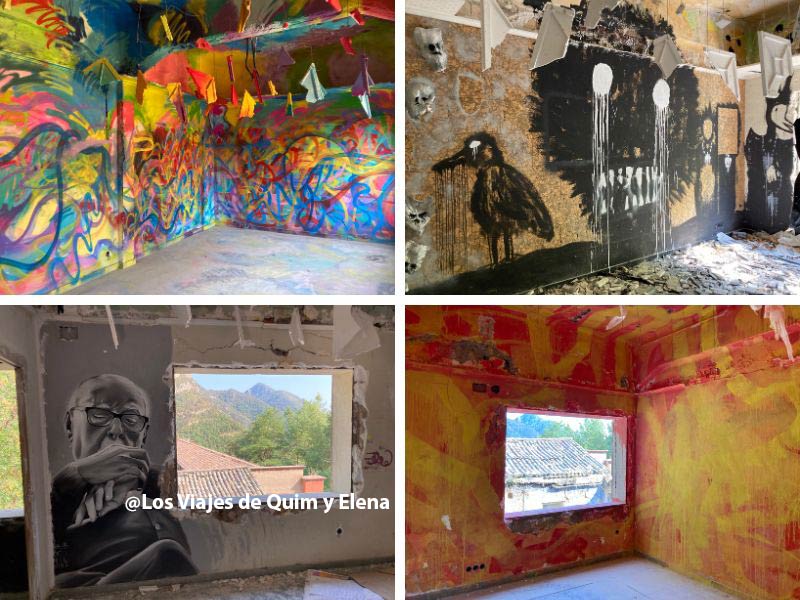 Grafitis en las oficinas de Carbones de Berga