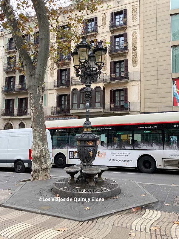 La fuente de Canaletas de la Rambla