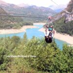 Quim en la Tirolina del Valle del Tena