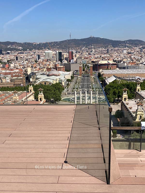 Vistas desde la terraza de la MNAC